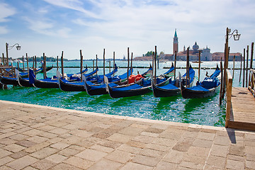 Image showing gondolas