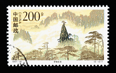 Image showing CHINA - CIRCA 1997: A Stamp printed in China shows the Huangshan Mountains , circa 1997