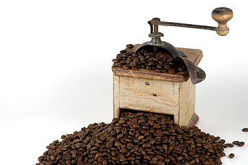 Image showing Coffe beans and  grinder  # 01