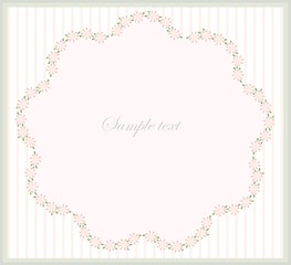 Image showing Greeting card with flower. Beautiful decorative framework with flower.