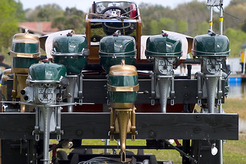 Image showing Boat engine