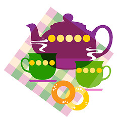 Image showing Set of the tea things