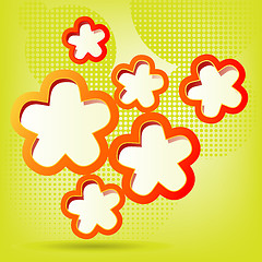 Image showing Floral background in green