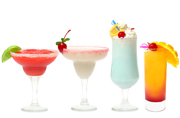 Image showing Cocktail - summer party set isolated