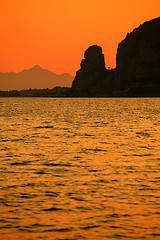 Image showing Sunset in Italy (Terracina, Lazio)