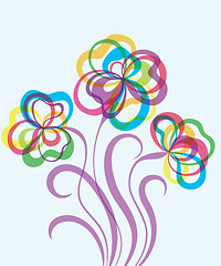 Image showing Decorative EPS10 background with abstract flowers