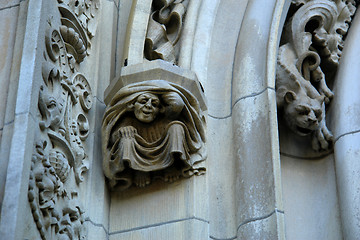 Image showing Detail of elaborate arch on mansion