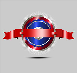 Image showing Empty glossy market label/emblem