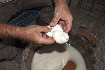 Image showing farmer who gets the cheese