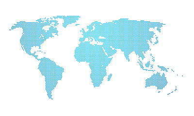 Image showing earth map dotted