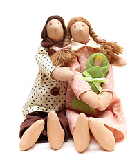 Image showing Traditional family love concept - father, mother and newborn bab