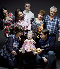 Image showing Family - happy generation, relationship and childhood concept, f