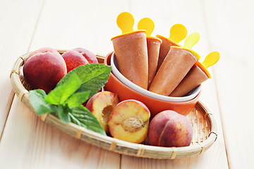 Image showing peach ice cream