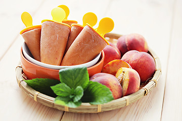 Image showing peach ice cream