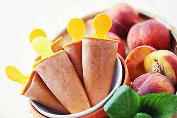 Image showing peach ice cream