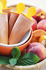 Image showing peach ice cream