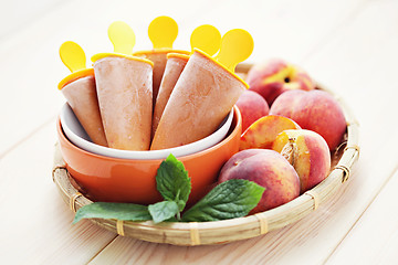 Image showing peach ice cream