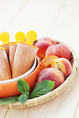 Image showing peach ice cream