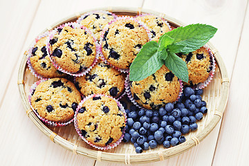 Image showing mascarpone and blueberry muffins