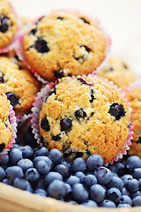 Image showing mascarpone and blueberry muffins