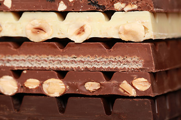 Image showing Stack of chocolate