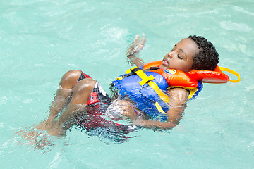 Image showing swimming in the pool