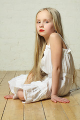 Image showing Upset, sad, bored - young child girl, emotions