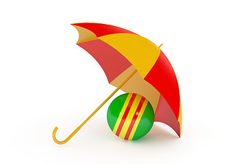 Image showing ball umbrella isolated on a white background