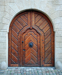 Image showing Magic woden doorway