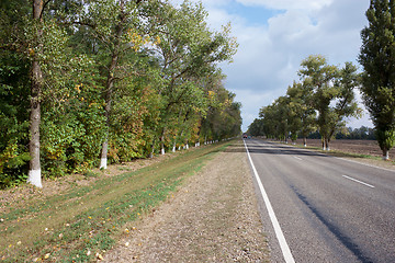 Image showing The road in an agricultural area 