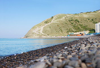 Image showing Pebble beach in the resort village of Sukko. Russia