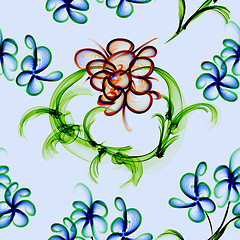 Image showing Floral Stylish Wallpaper, Seamless Pattern