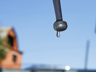 Image showing Faucet nipples with water drop