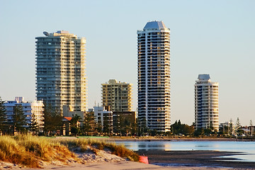 Image showing Apartment Towers At Sunrise