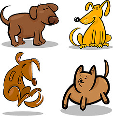 Image showing cute cartoon dogs or puppies set