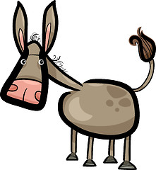 Image showing cartoon illustration of cute donkey