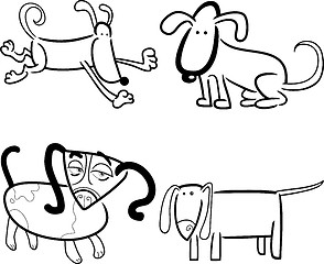 Image showing dogs or puppies for coloring