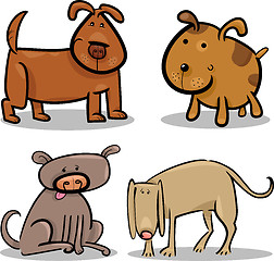 Image showing cute cartoon dogs or puppies set