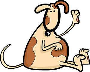 Image showing cartoon illustration of cute spotted dog