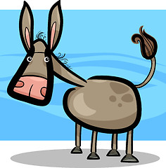 Image showing cartoon illustration of cute donkey