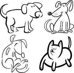 Image showing dogs or puppies for coloring