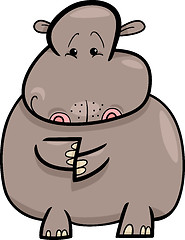 Image showing Hippo or Hippopotamus Cartoon