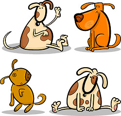 Image showing cute cartoon dogs or puppies set