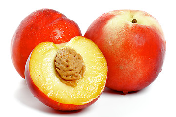 Image showing Three nectarines