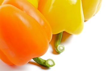 Image showing Yellow and Orange Bell Peppers