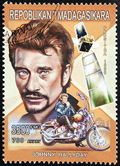 Image showing Johnny Hallyday Stamp