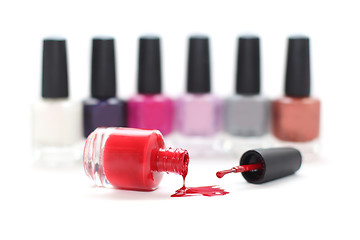 Image showing Nail polish isolated on white background