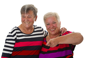 Image showing Female senior woman have fun together