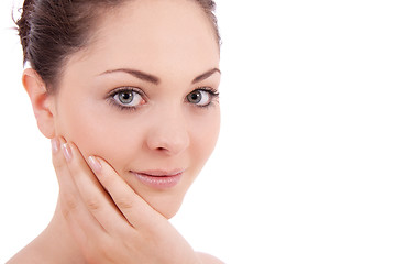 Image showing beautiful young smiling woman with healthy skin 