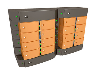 Image showing Dual Server - Orange